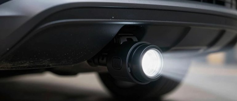 Небольшой GPS-трекер на магните под бампером автомобиля