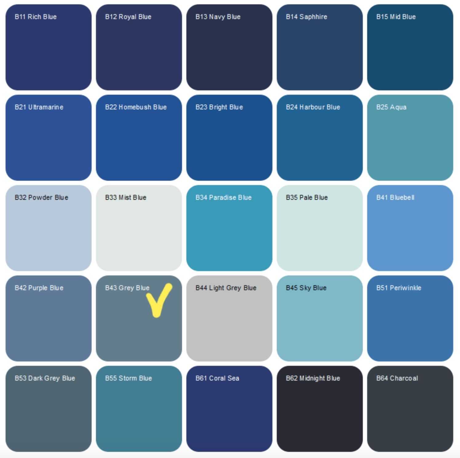 Синий цвет палитра с названиями оттенков пантон