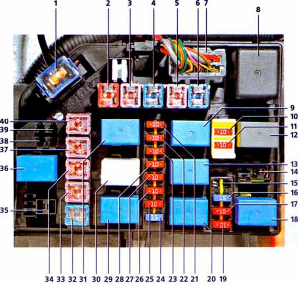 Предохранители акцент в салоне и под капотом хендай схема
