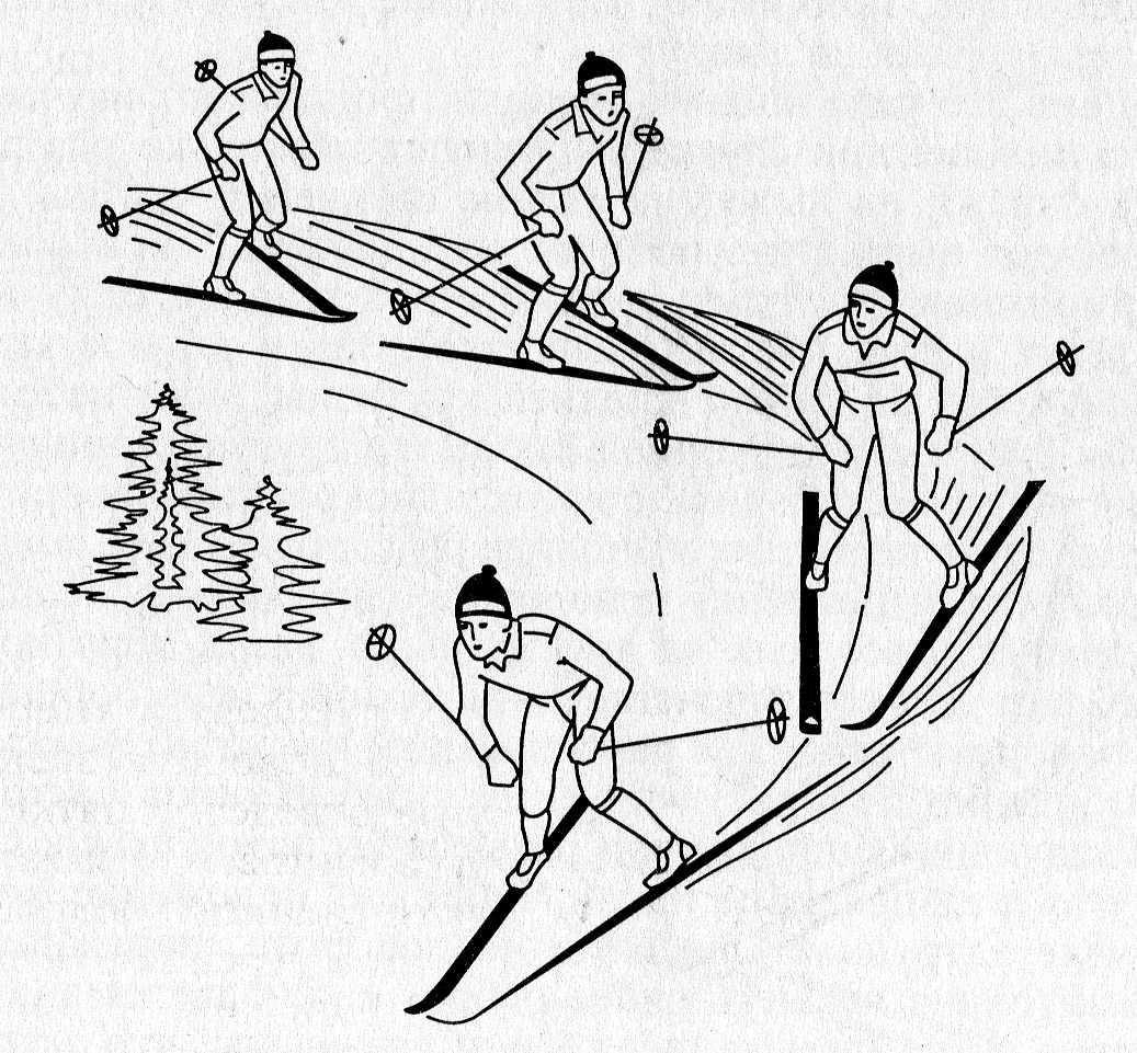 Способы подъема и спуска на лыжах: особенности и техника