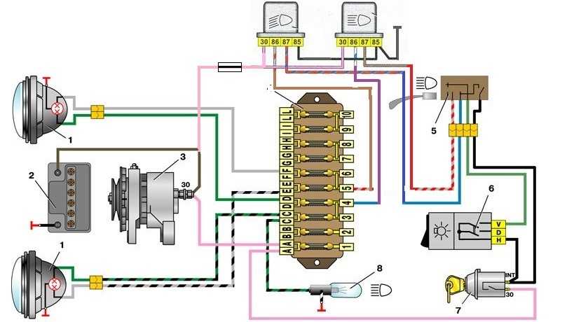 Схема электрооборудования ваз-21011 и ваз-21013